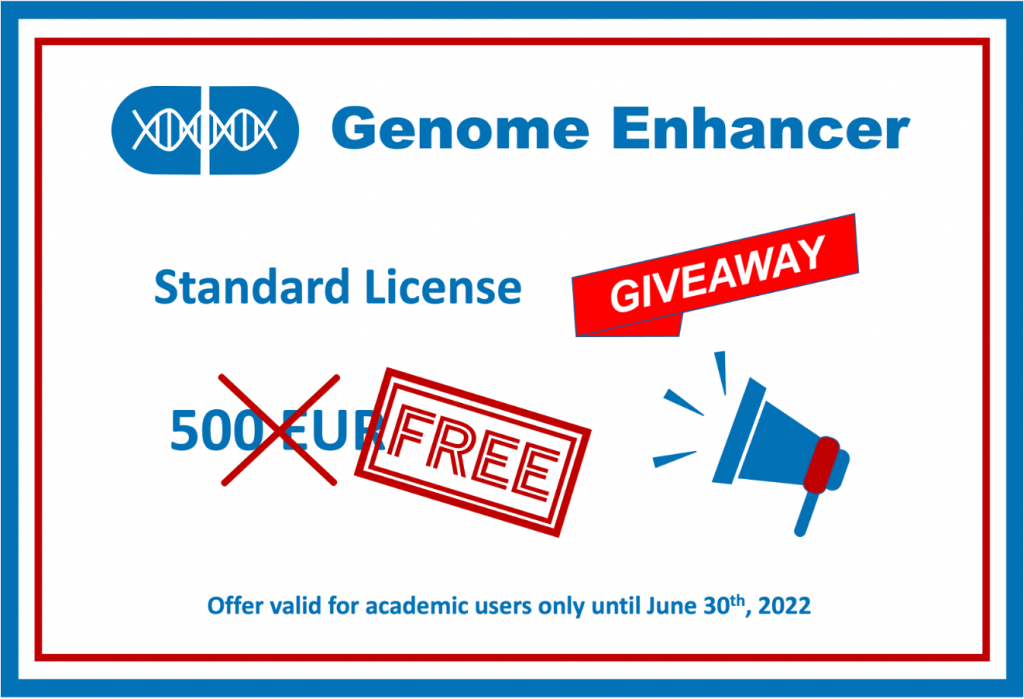 Free standard Genome Enhancer licenses for academic users