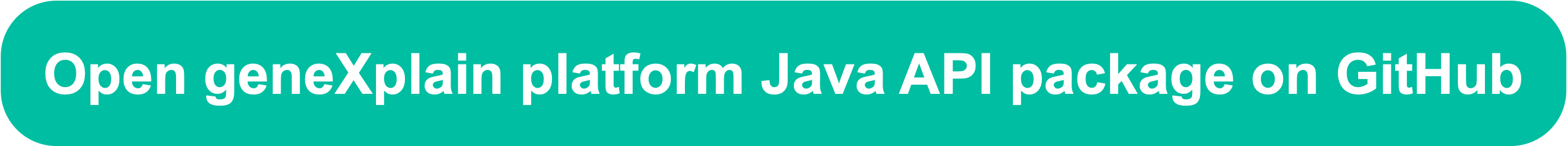 geneXplain platform Java API package on GitHub