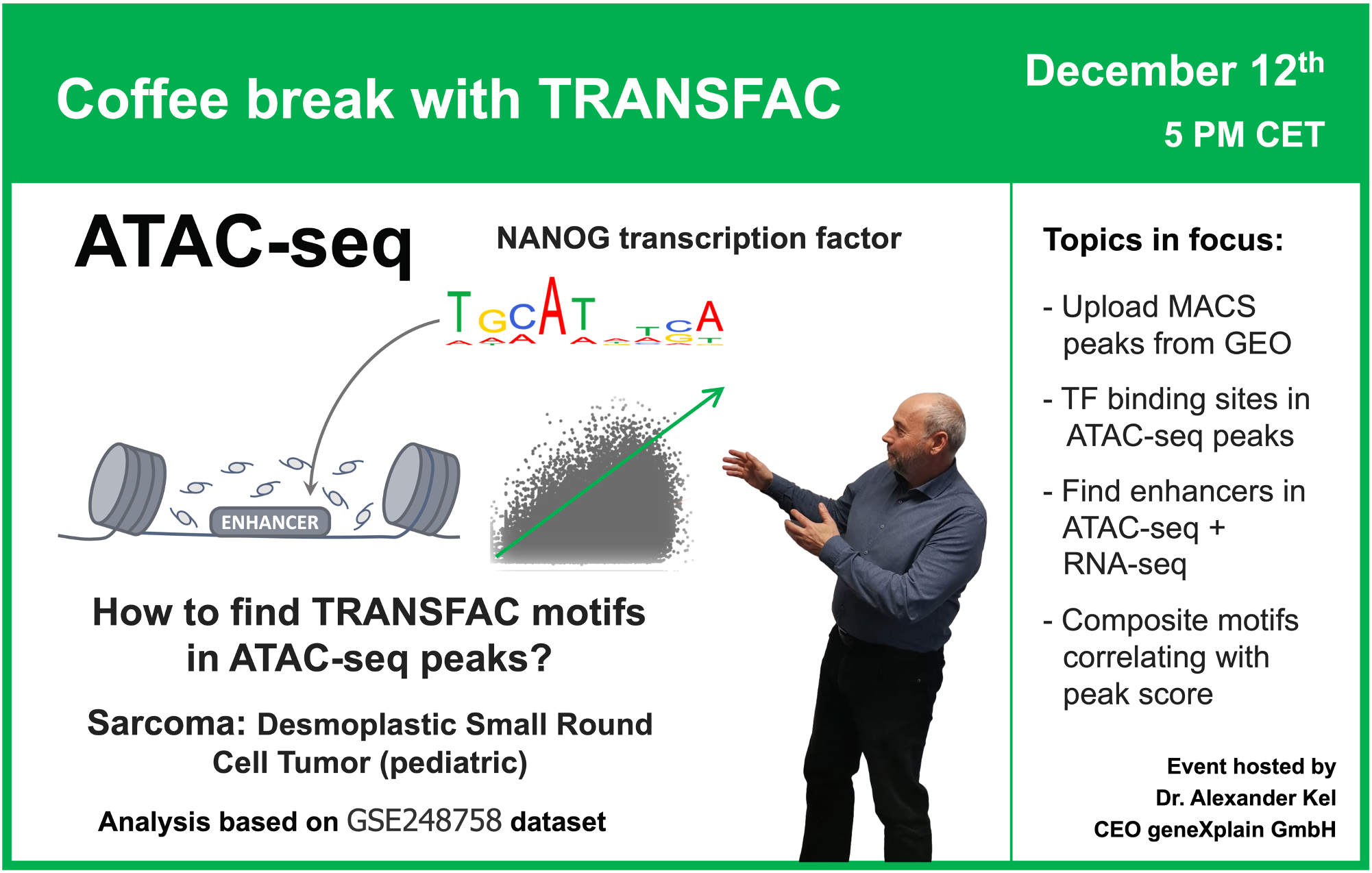 Coffee break with TRANSFAC on December 12th at 5 PM CET