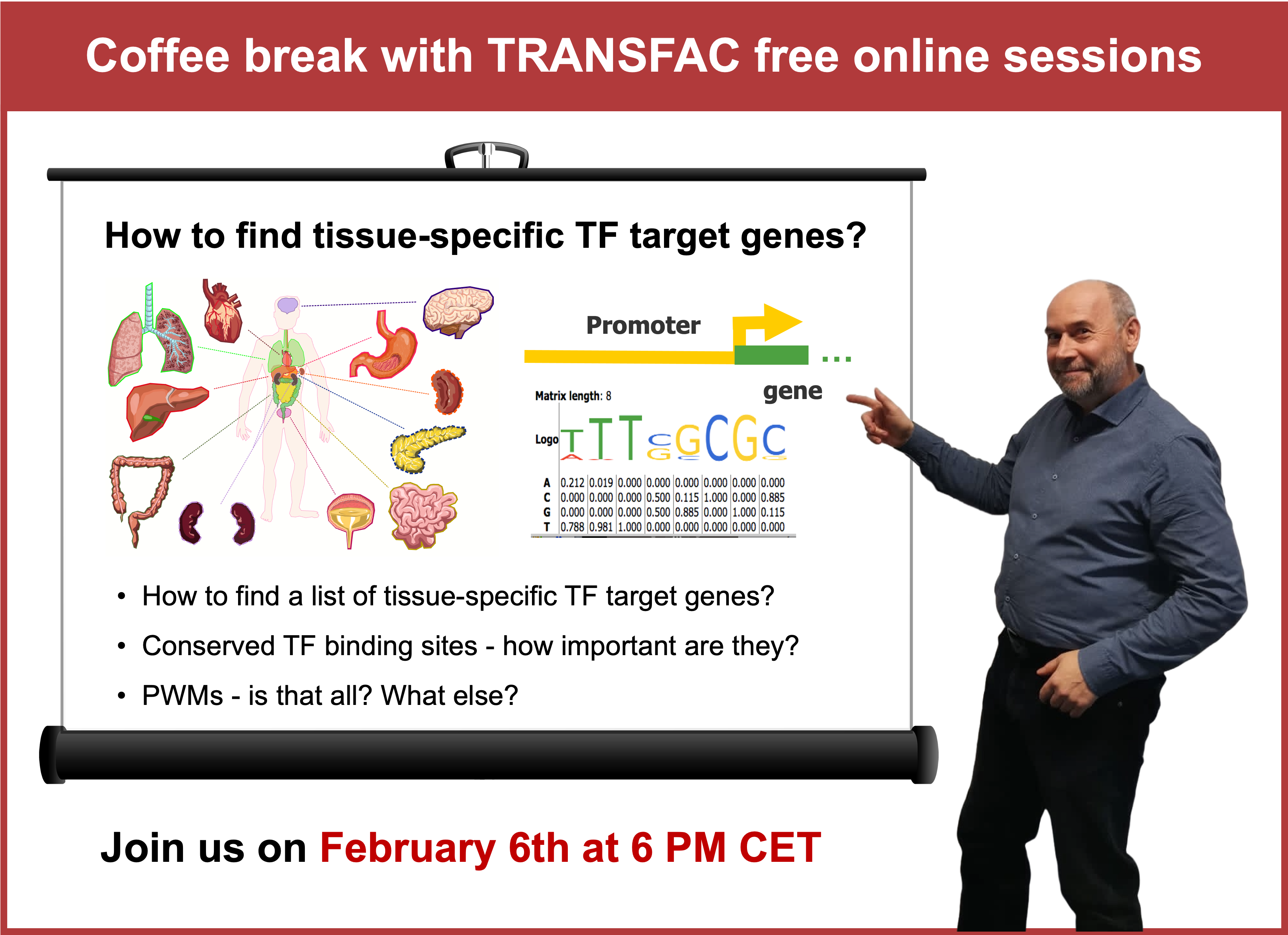 Coffee break with TRANSFAC on February 6th at 6 PM CET