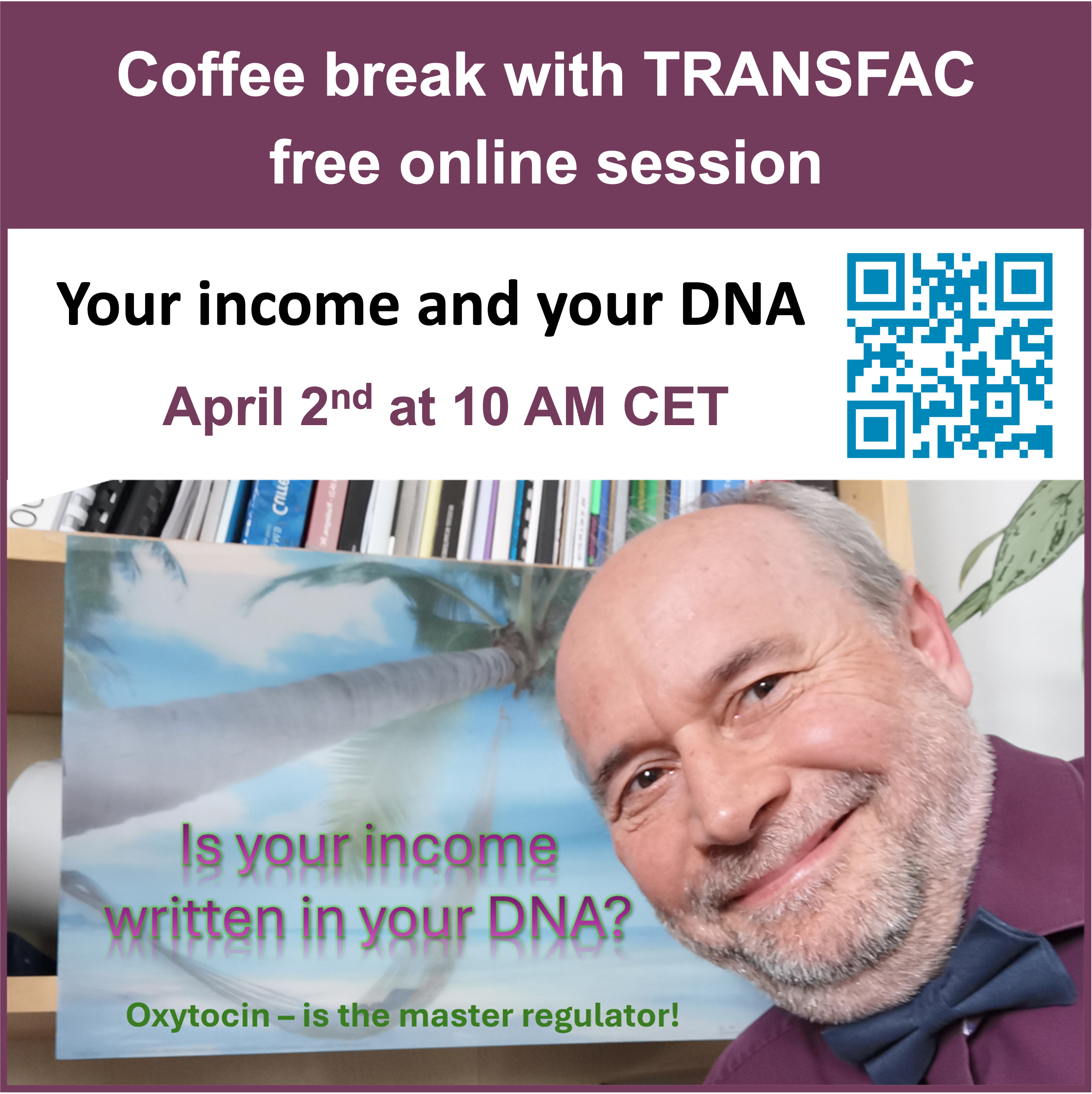 Your income and your DNA free webinar on April 2nd 2024